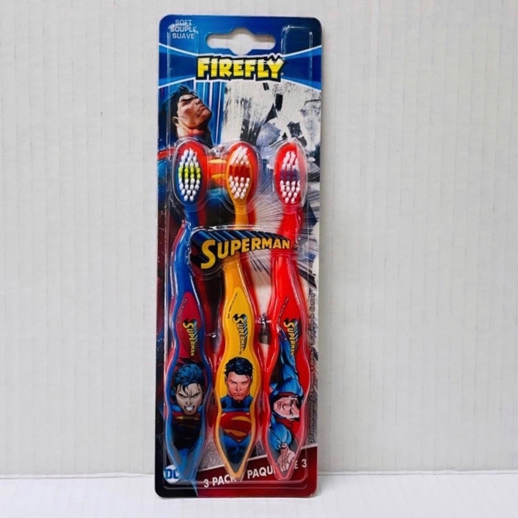 Firefly Superman 3-Pk Toothbrushes